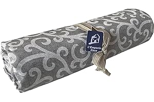 L'Emporio Casa Telo Arredo Copridivano Ricciolo Tela Robusta Grossa in Cotone di Panama Misure Maxi 160X280-260x280-360x280 Lenzuolo Copritutto Made Italy (360x280, Grigio)