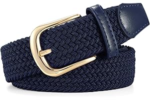 JasGood Pasek damski, pleciony, elastyczny pasek, regulowany pasek ze stretchu, szerokość 3,3 cm, do dżinsów i spodni, rozciągliwy pasek materiałowy unisex