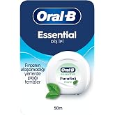 Oral-B Essential Diş İpi, Plak Temizler, Parafinli Diş İpi, Nane Aroması, 50m