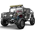 SIMREX 1:12 Scale All-Terrain Remote Control Car, 4WD RC Cars with 2.4 GHz, RC Climbing Truck, IPX4 Waterproof Off-Road Vehicle with Two Rechargeable Batteries, for Kids Teens Adults