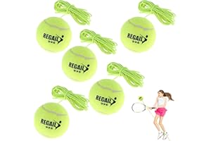 NIOUTIE Snowtain Schneespitze 5Pcs Tennisball mit Schnur,ElastischerTennisball,Trainingsball mit Schnur,Twistball Schläger Swingball,Tennis mit Seil Trainieren,Grün