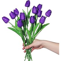 Tulipani Artificiali Multicolore Amajoy - 24 Pezzi, Perfetti Per Decorazioni E Bouquet - Foto 9