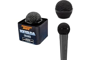MICROPHONE DUDE Black Replacement Steel Mesh Grille Heads For Shure SM58, BETA 58, Dynamic Microphones - Includes Protective Storage Tin Case