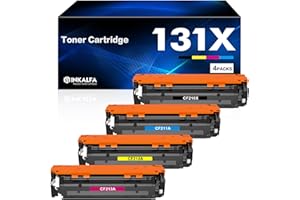 inkalfa 131X 131A Kompatibel für HP Laserjet Pro 200 Color MFP M276nw Toner M276n M251nw M251n CP1525n CP1515n CP1215 M276 CF210X CF210A CF211A CF212A CF213A - Schwarz Cyan Gelb Magenta, 4-Pack