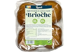 ‎LOCAWO Locawo High Protein & Low Carb Brioche | Burger Bun | Milchbrötchen | Eiweißbrötchen | Voller Weizengeschmack | ideal für eine eiweißreiche, kalorien- und zuckerreduzierte Ernährung