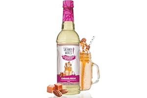 Jordan's Skinny Mixes Caramel Pecan Syrup | Zero Calories, Zero Sugar, Zero Carbs | Jordan's Skinny Syrups, Sugar Free Flavour for Coffee, Tea, Lattes | 1 Bottle (750 mL)