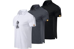 Csqtongan Polo Uomo Manica Corta, Maglietta Polo Uomo, Traspirante Polo T Shirt da Lavoro Uomo, Magliette Maniche Corte Uomo per attività All'aperto