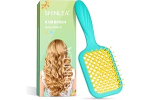 SHINLEA Cepillo de Pelo - Cepillo Antitirones Reducir Rotura y Sin Nudos, Cepillo Desenredante para Pelo Seco y Mojado, Cepillo Pelo Ventilado para Secado Más Rápido, Para Todos los Cabellos, Azul