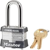 Master Lock 3KALF Dış Mekan Asma Kilit Anahtarlı, 1 Paket, G&uuml;m&uuml;ş