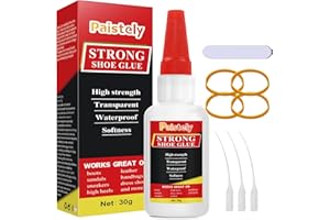 PAISTELY Schuhkleber, Schuhkleber Extra Stark Wasserfest, Transparenter Schuhsohlenkleber, Professioneller Schuh Kleber Zum Reparieren Von Getragenen Schuhen, Stiefeln, Leder Usw (30g)