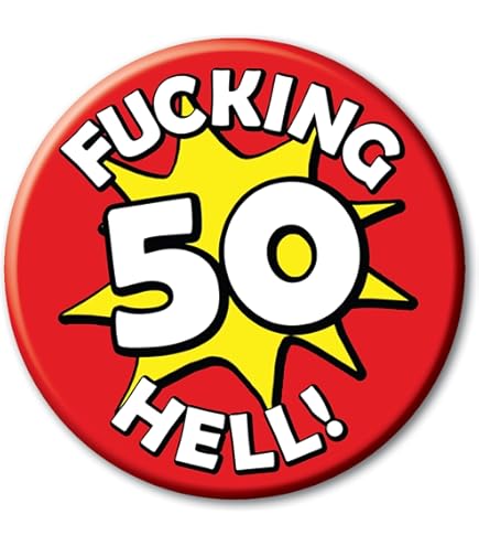 50th Birthday Badges & Pins | UK
