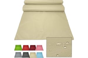 Jemidi - Runner da tavola per esterni, 50 x 150 cm, impermeabile, colore beige