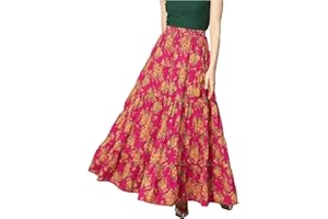 VASTRAGHAR Röcke für Damen, traditionelles indisches ausgestelltes Maxikleid, Rock für Kurtis, Tunika, Oberteil, Unterteil