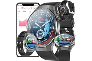 Fohatu 𝐛𝐥𝐮𝐭𝐳𝐮𝐜𝐤𝐞𝐫 Smartwatch 𝐛𝐥𝐮𝐭𝐳𝐮𝐜𝐤𝐞𝐫𝐦𝐞𝐬𝐬𝐮𝐧𝐠 EKG 𝐃𝐢𝐚𝐛𝐞𝐭𝐞𝐬 Harnsäure/BMI Gesundheitsuhr Mit Telefonfunktion/SOS,24H Herzfrequenz SPO2 Blutdruck Fitnessuhr