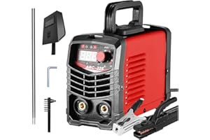 Helangel Soldador Inverter ARC 220V 225A, máquina de soldadura eléctrica portátil IGBT con pantalla digital LCD para soldadores y mantenimiento de diversos equipos (Rojo)