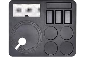 FP ABS Plastic Kettle Tray for Hotel Room: Serve Sophistication Hotel Room Tea Tray Compatible with All Electric Kettle (1, Black)