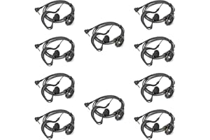 HYSHIKRA Auricular Walkie Talkie de 1 Pin de 2,5 mm en Forma de G Compatible con Motorola TLKR T60 T61 T62 T81 T80 T82 Extreme Hunter HYT TC-320 Radio (10 Piezas)