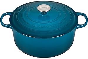 Le Creuset Cocotte redonda de hierro fundido, 28 cm, 6, 7 L, Todas Las Fuentes de Calor incluso inducción, Deep Teal, 21177286422430
