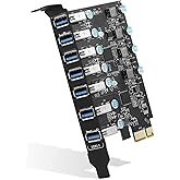 FARBOKO USB PCIe Karte 7-Port, USB 3.0 5Gbps PCIe Erweiterungskarte für Windows 10/8/7/XP und MAC OS 10.8.2 Above