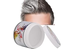 HTRUIYATY Cera Cabello Para Pelo Unisexo Cera para el cabello Lavable Tinte Temporal Capilares Apta para fiesta Halloween Navidad-Blanco