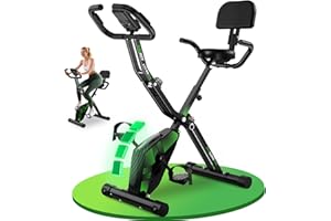 Neu Heimtrainer Fahrrad, SLUNSE Ergometer Heimtrainer Verstellbarer Widerstand, Hometrainer Fahrrad Faltbare Aufbewahrung, Leise & Bequem, LCD-Monitor, 150/160KG Belastbar, Home Trainer