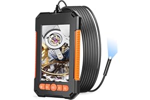 GAWENTINY 4.3" IPS Screen Endoscope Inspection Camera,Endoscope Camera with Lights,Waterproof Sewer Drain Pipe Camera,Borescope Drain Camera,Gadgets for Men, 3.3 ft Semi-Rigid Cable (1M)