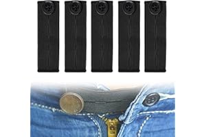 RENKE 5 PCS Adjustable Waist Extender for Trousers - Easy to Use and Flexible Button and Waistband Extender，trouser waist extender，waistband extender