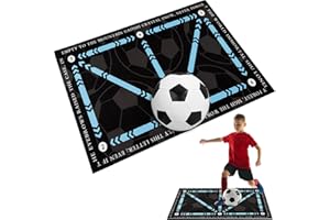 JINTANG Football Training Mat,60 * 90cm Soccer Training Mat Non Slip,Ball Football Mastery Mat,Ball Control Training Mat, Football Skills Mat, Gym Mat Football Step Training Mat For Kids Teenager Gift Indoor
