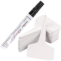 HAKACC Mini Pflanzenstecker, 200 STK. Stecketiketten Wetterfest Pflanzenschilder mit 1 STK. Schwarze Textmarker Kräuter…