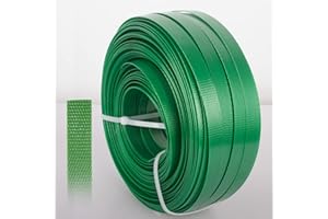 ANMAS POWER Kit de cerclage en polyester 16 mm x 100 m, résistance à la rupture de 800 kg, corde de cerclage en PET robuste pour palette