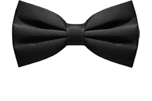 RBOCOTT Solid Color Pre-tied Bow Tie Adjustable Bowtie for Men