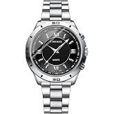 JewelryWe Watches Men Women Analogue Quartz Watch 30 m Waterproof Stainless Steel Bracelet Business Casual Watch with Luminous Hands and Watch Tool Various Models