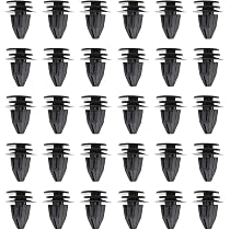 Lot de 30 clips de garniture d'arche de roue latéraux et clips d'arche de roue pour R50 R52 R55 R56 en plastique gris extérieur