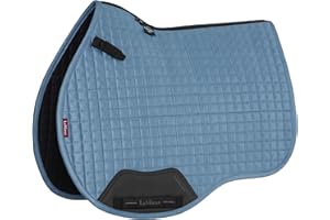 LeMieux Suede GP Square - General Purpose Equestrian Saddle Pad - High Wither - Girth Protection - Ice Blue - Small/Medium