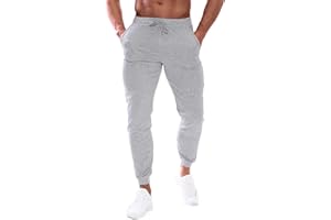 HOOD CREW Pantalones de Chándal de Gimnasio para Hombre Joggers Deporte Pantalones para Correr con Bolsillos
