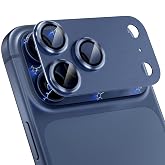 Choiche iPhone 17 Pro Max Kamera Lens Koruyucusu ile Uyumlu, 9H Temperli Cam Lensli G&uuml;&ccedil;l&uuml; Adsorpsiyon Kamera Kapağı Ekran Kor