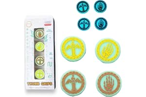 PRYSM GAMING Zelda Tears of the Kingdom Glow in the Dark Pack de 4 empuñaduras para pulgar compatibles con Nintendo Switch Joy-Cons OLED y Switch Lite fundas protectoras de silicona