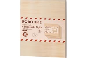 ROBOTIME RD Fogli di compensato non finiti, tavola di legno per artigianato, pittura, sottobicchieri, pirografia, macchie bruciate, decorazione natalizia per la casa fai da te (420 x 305 x 3 mm, 30