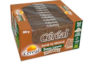 Céréal Pane di Segale, Senza Lievito, con farina integrale di segale, senza agenti lievitanti, 500 g