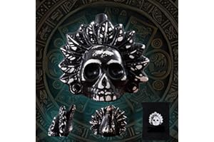 WGNIVOROUS Aztec Death Whistle, Aztekische Todespfeife, Azteken Death Whistle, Azteken Todespfeife, 125+Db Echte Authentische Menschlich Klingende Schrei, Lauteste Ceramic Whistles (black white)