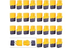 GTIWUNG 15 Pares XT60 Conectores Macho Hembra Enchufes con Sheath Housing RC Accesorios (15 Piezas Conector Macho XT60H + 15 Piezas Conector Hembra XT60H)