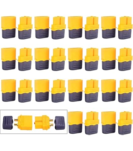 Acheter LinsyRC 5 Paires Adaptateur Connecteur Mâle et Femelle Prise Amass XT 90 XT90H pour RC Lipo Batterie (XT90H) ? Comparer chez