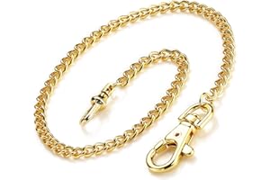 BOSHIYA Taschenuhrenkette Gold/Silber Hummerverschluss Vintage Albert Weste Kette Taschenuhrenketten für Männer mit Box