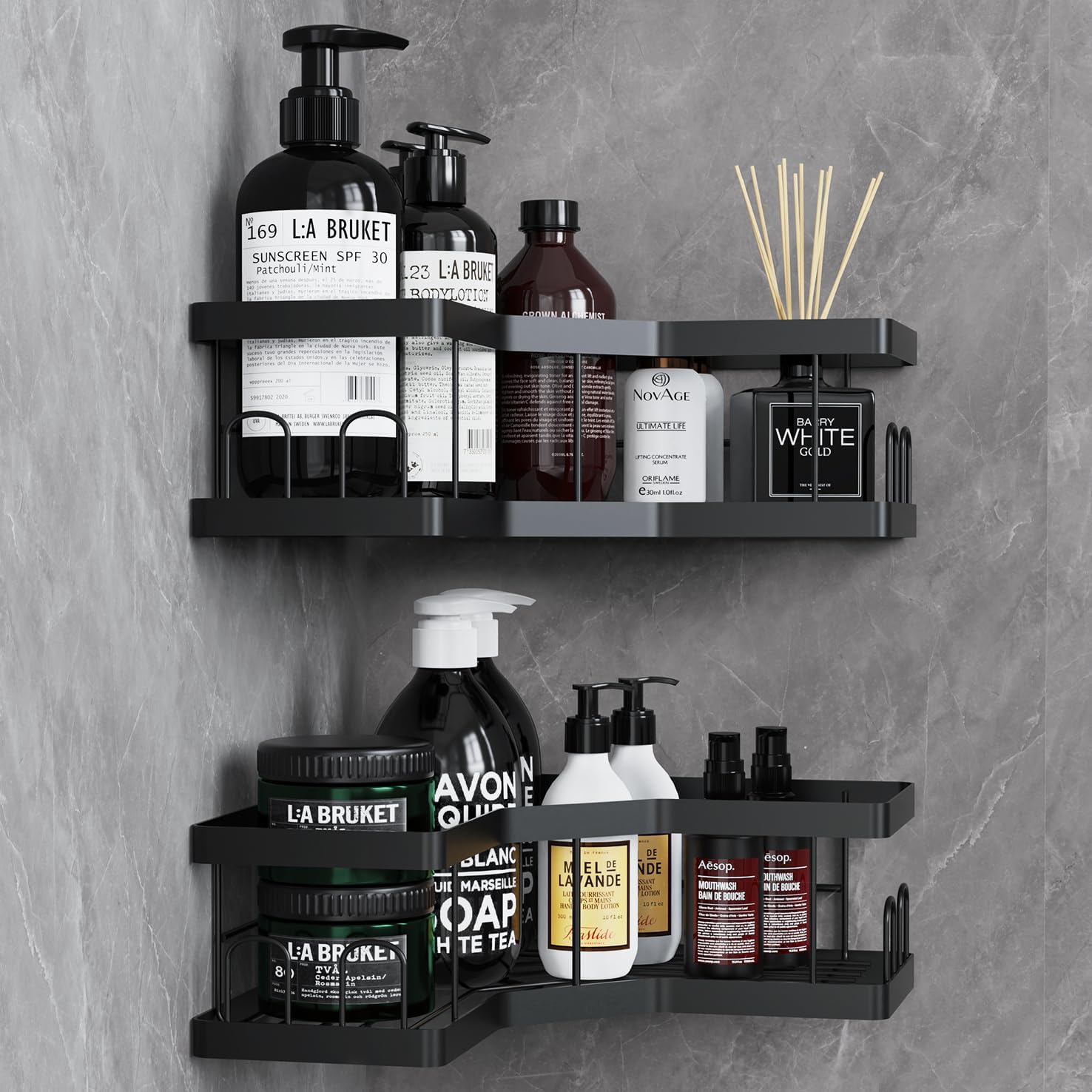 Prise en Main & Utilisation au Quotidien : Dusch Caddy 2 Pack Svart Badrumshyllor Kolst