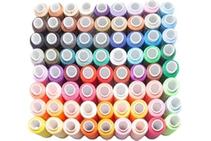 BILIEASY BE.EASY BILIEASY Lot de 72 fils à coudre en polyester tout usage - 227 m - Pour couture à la main à la machine (72 couleurs)