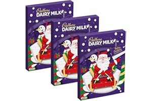 CANDYD MOMENTS 3 x Dairy Milk Advent Calendar 90g for Kids Stocking Filling, Count down to Christmas, Big Night