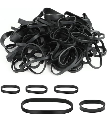 PATIKIL 100 Pezzi Elastici In Silicone Piatti, Antiscivolo, Diametro 10 Mm, Per Organizzare Cavi, Carta, Penne, Borsa, Fai Da Te
