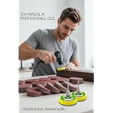 Transformacion Pimli 50Mm Cırt Zımpara Taban Seti 124 Par&ccedil;a Matkap Ve Grav&uuml;r Uyumlu Profesyonel Hobi Seti
