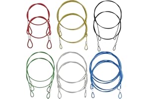 DANZIX YuCool - Set di 12 corde di sicurezza in acciaio inox, con rivestimento colorato, compatibile con tutti i dispositivi GoPro Hero Series e altri dispositivi fotografici