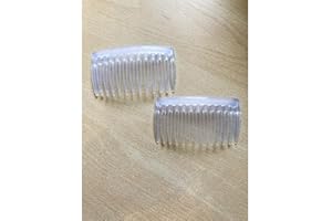 THE HOME FUSION COMPANY 2 x Clear Small Side Combs/Hair Slides